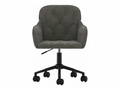 Silla De Escritorio|Silla de oficina giratoria de terciopelo oscuro ES543929