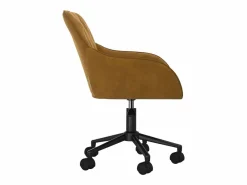 Clicnbuy Silla de oficina giratoria de terciopelo marrón Marru00f3n Discount