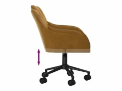 Clicnbuy Silla de oficina giratoria de terciopelo marrón Marru00f3n Discount