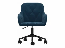 Clicnbuy Silla de oficina giratoria terciopelo Azul Online