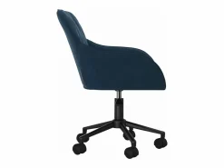 Clicnbuy Silla de oficina giratoria terciopelo Azul Online