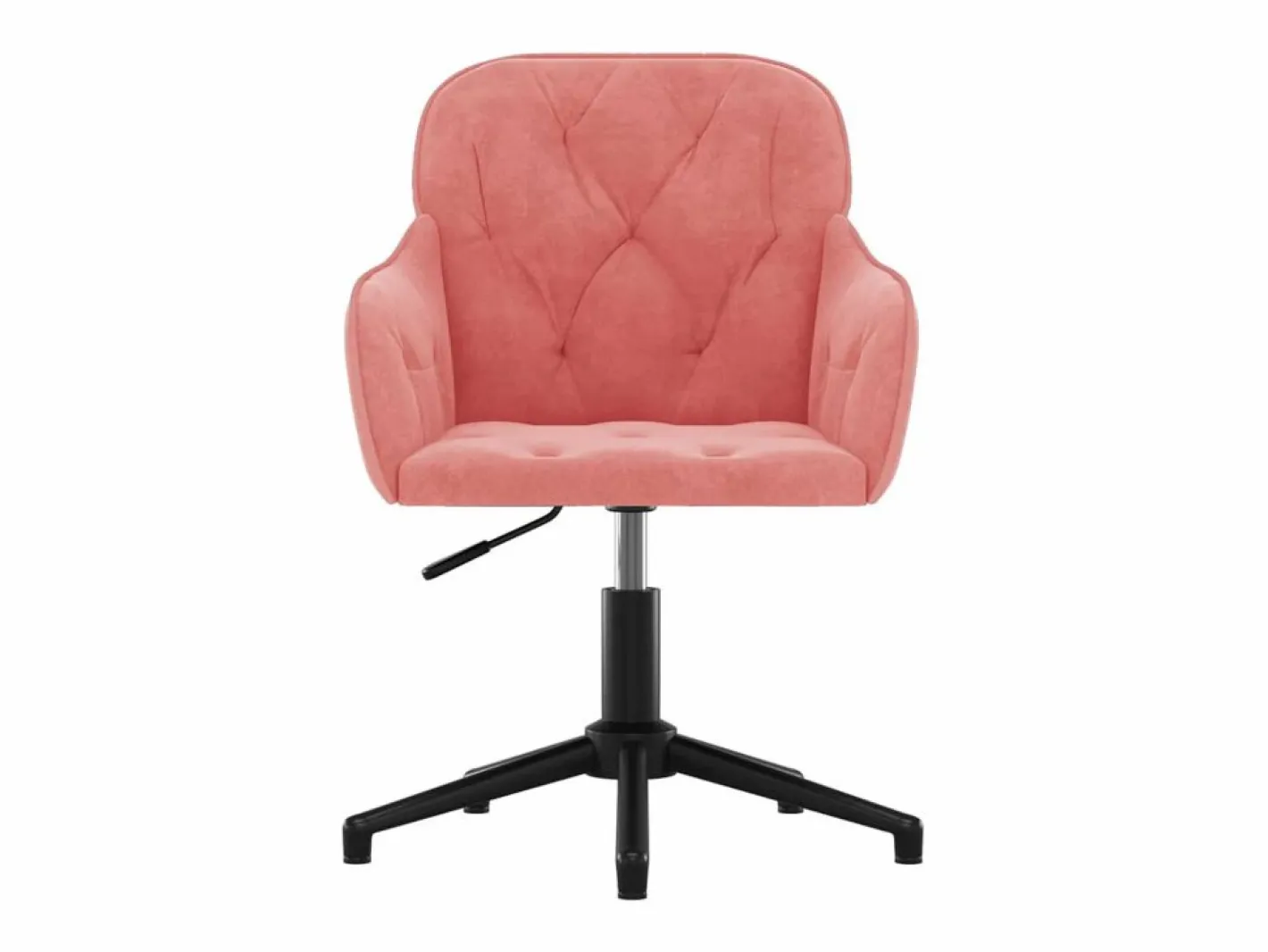 Silla de oficina giratoria de terciopelo ES347840 Rosa