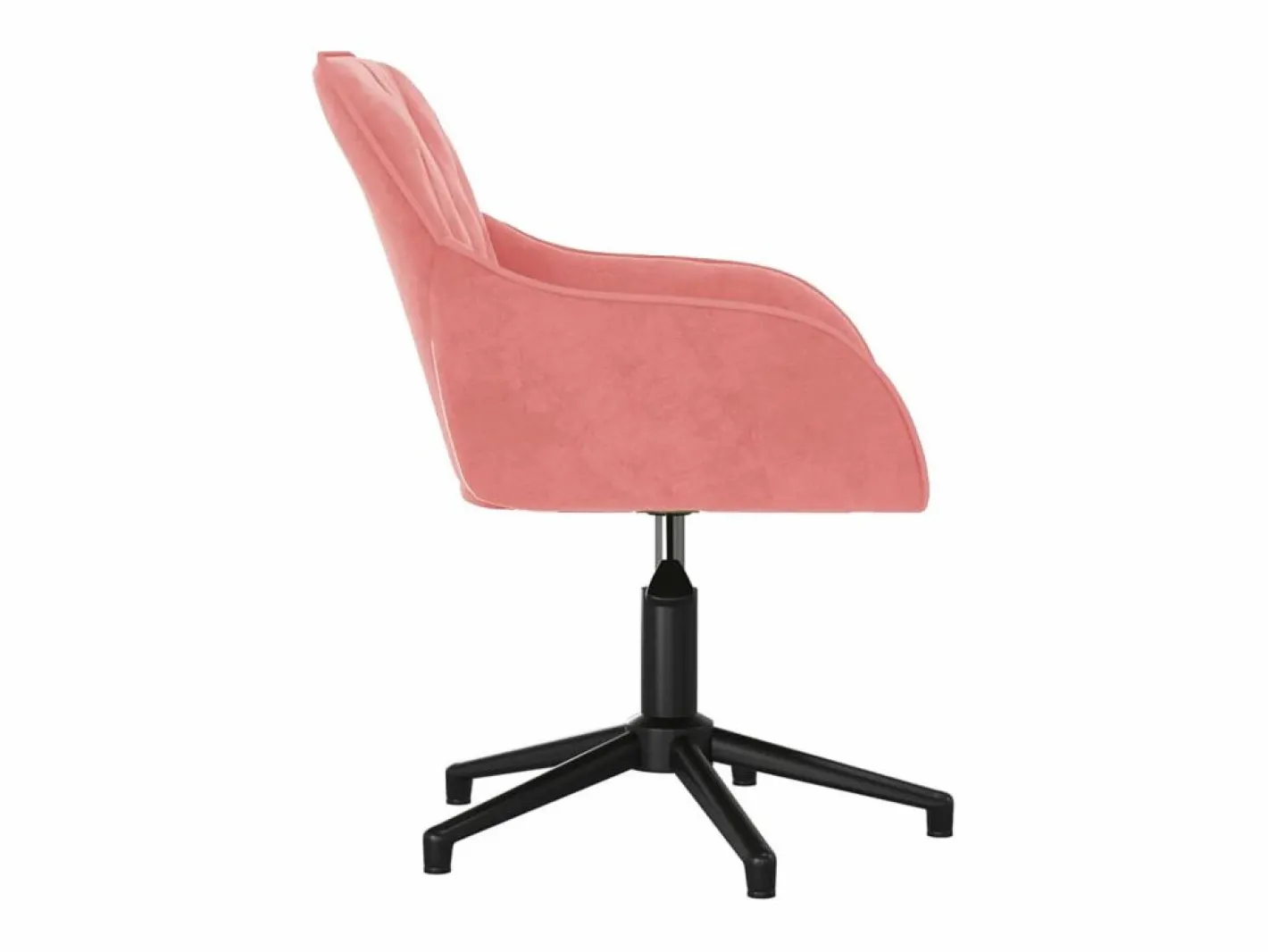 Silla de oficina giratoria de terciopelo ES347840 Rosa