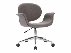 Silla de oficina giratoria de tela ES67913 Gris New