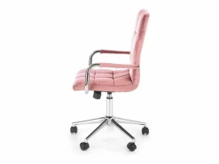 MSO Silla De Oficina|Silla de oficina infantil MAC de terciopelo con estructura de metal cromado