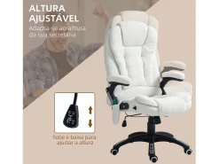 Silla de oficina Kleta con masaje + calefacción 107-116x67x74 cm^Vinsetto Outlet