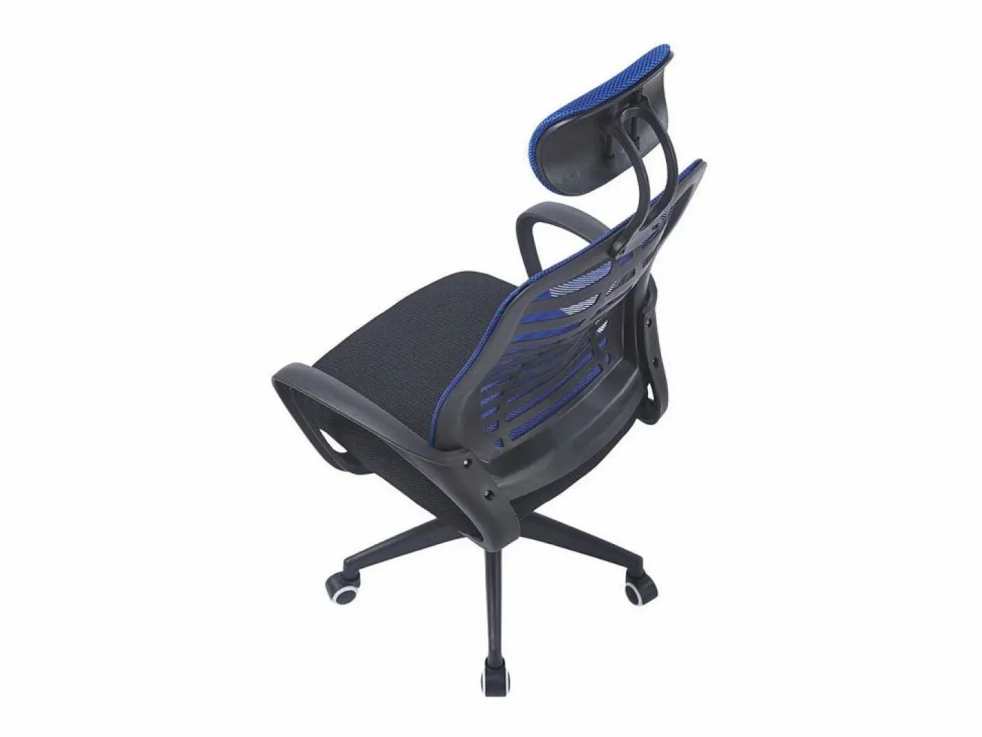 ADEC Silla de oficina Kneck reposacabezas regulable 106-116x58,5x56 cm Azul Best