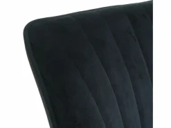 MCW Silla de oficina -J62 de terciopelo con reposabrazos, Negro Sale