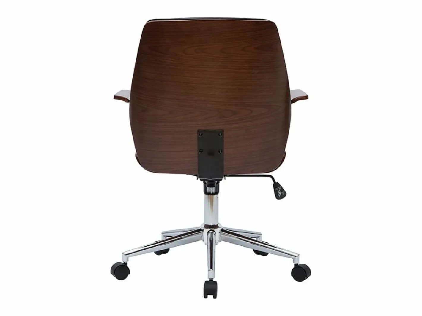 Silla de oficina moderna negra con madera oscura RUFIN^Miliboo Best