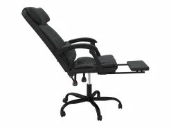 Clicnbuy Silla de oficina reclinable cuero sintético Negro Online