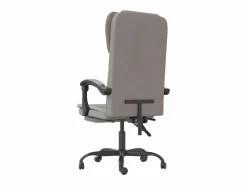Clicnbuy Silla de oficina reclinable de tela gris taupé Topo Sale