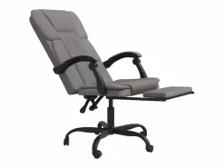 Clicnbuy Silla de oficina reclinable de tela gris taupé Topo Sale