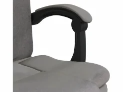Clicnbuy Silla de oficina reclinable de tela gris taupé Topo Sale