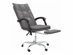 Silla de oficina reclinable cuero sintético^Clicnbuy New