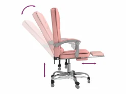 Silla de oficina reclinable masaje cuero sintético^Clicnbuy Best