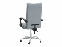 Clicnbuy Silla de oficina reclinable de tela claro Gris Discount