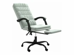 Clicnbuy Silla De Oficina|Silla de oficina reclinable de terciopelo claro