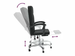 Silla de oficina reclinable cuero sintético^Clicnbuy New