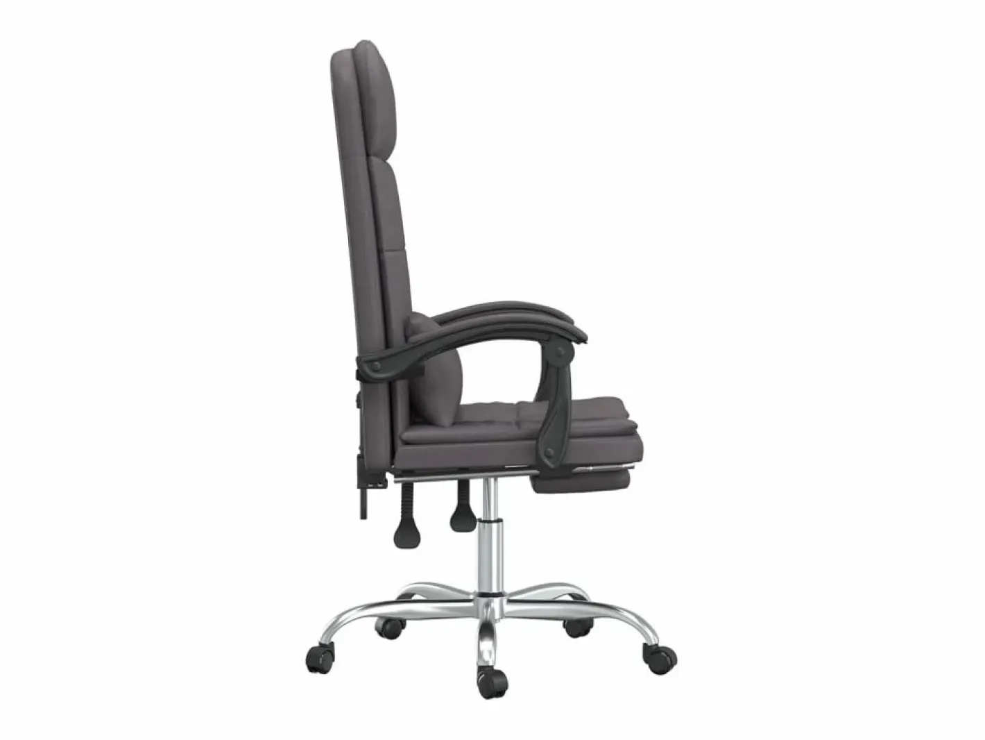 Clicnbuy Silla de oficina reclinable masaje cuero sintético Gris Clearance