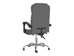 Clicnbuy Silla de oficina reclinable de tela oscuro Gris Sale
