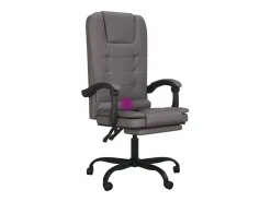 Clicnbuy Silla De Oficina|Silla de oficina reclinable masaje cuero sintético