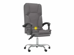Silla de oficina reclinable masaje cuero sintético^Clicnbuy Outlet