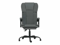 Silla de oficina reclinable de tela oscuro^Clicnbuy