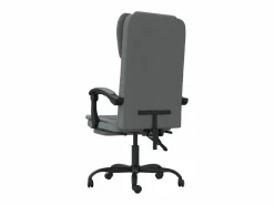 Silla de oficina reclinable de tela oscuro^Clicnbuy
