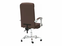 Silla de oficina reclinable cuero sintético marrón^Clicnbuy Best