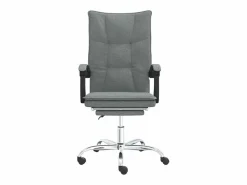 Clicnbuy Silla de oficina reclinable de tela oscuro Gris Online