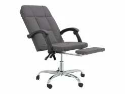 Clicnbuy Silla de oficina reclinable cuero sintético Gris