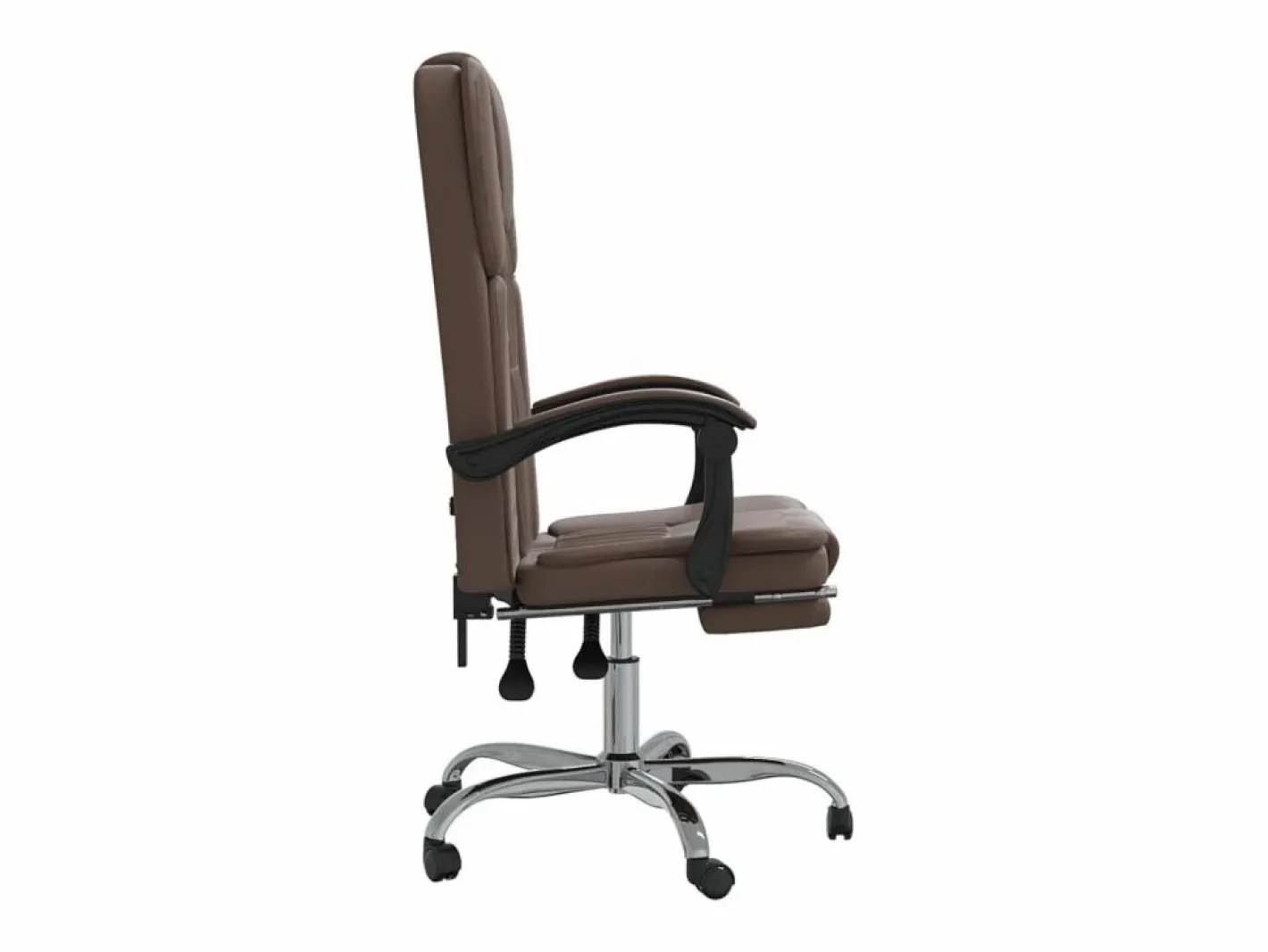 Clicnbuy Silla De Oficina|Silla de oficina reclinable cuero sintético marrón