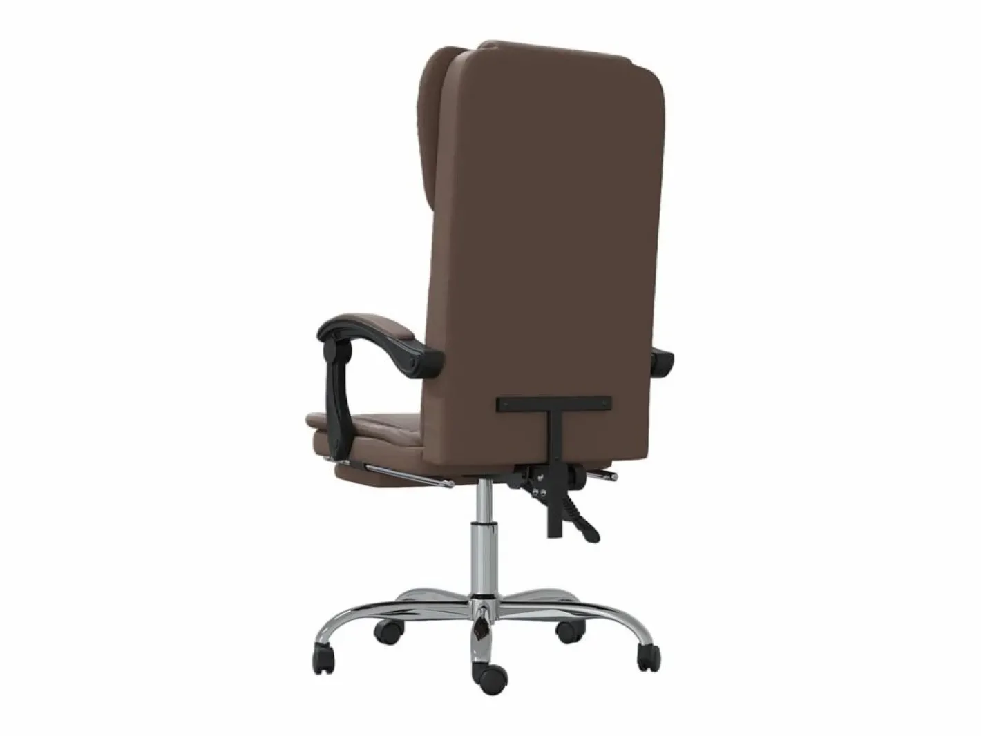 Clicnbuy Silla De Oficina|Silla de oficina reclinable cuero sintético marrón