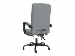 Clicnbuy Silla de oficina reclinable de tela claro Gris