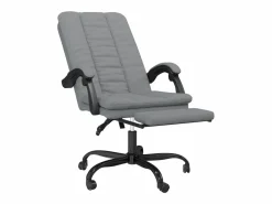 Clicnbuy Silla de oficina reclinable de tela claro Gris