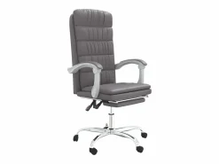 Silla de oficina reclinable cuero sintético^Clicnbuy Best
