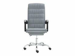 Silla de oficina reclinable de tela claro^Clicnbuy Hot