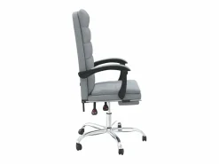 Silla de oficina reclinable de tela claro^Clicnbuy Hot