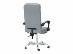 Silla de oficina reclinable de tela claro^Clicnbuy Hot