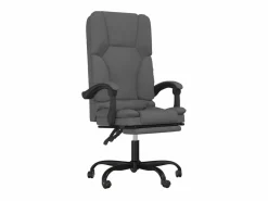 Clicnbuy Silla De Oficina|Silla de oficina reclinable con masaje de tela oscuro