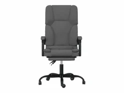 Clicnbuy Silla De Oficina|Silla de oficina reclinable con masaje de tela oscuro