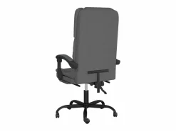 Clicnbuy Silla De Oficina|Silla de oficina reclinable con masaje de tela oscuro