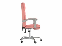 Clicnbuy Silla de oficina reclinable cuero sintético Rosa Discount