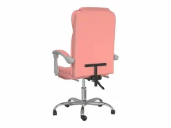 Clicnbuy Silla de oficina reclinable cuero sintético Rosa Discount