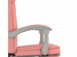 Clicnbuy Silla de oficina reclinable cuero sintético Rosa Discount