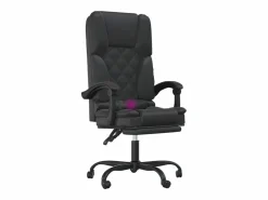 Clicnbuy Silla De Oficina|Silla de oficina reclinable masaje cuero sintético