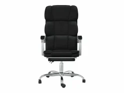 Clicnbuy Silla de oficina reclinable cuero sintético Negro Clearance