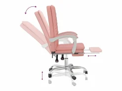 Silla de oficina reclinable cuero sintético^Clicnbuy Outlet