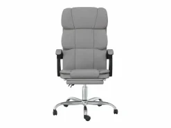 Silla de oficina reclinable de tela claro^Clicnbuy New