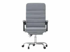 Clicnbuy Silla de oficina reclinable con masaje de tela claro Gris Sale